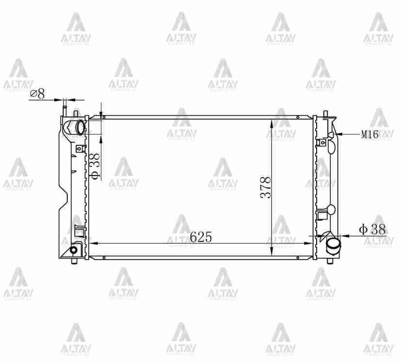 Toyota Verso Su Radyatörü 2002-2004 Radyatör Su OEM 16400-0G031